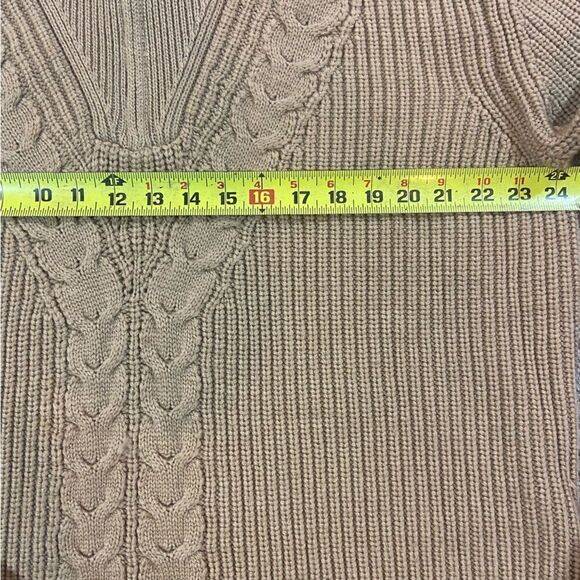 Tuckernuck Camel Quarter Zip Estella Sweater Pullover 100% Wool Sz XL - Picture 5 of 8